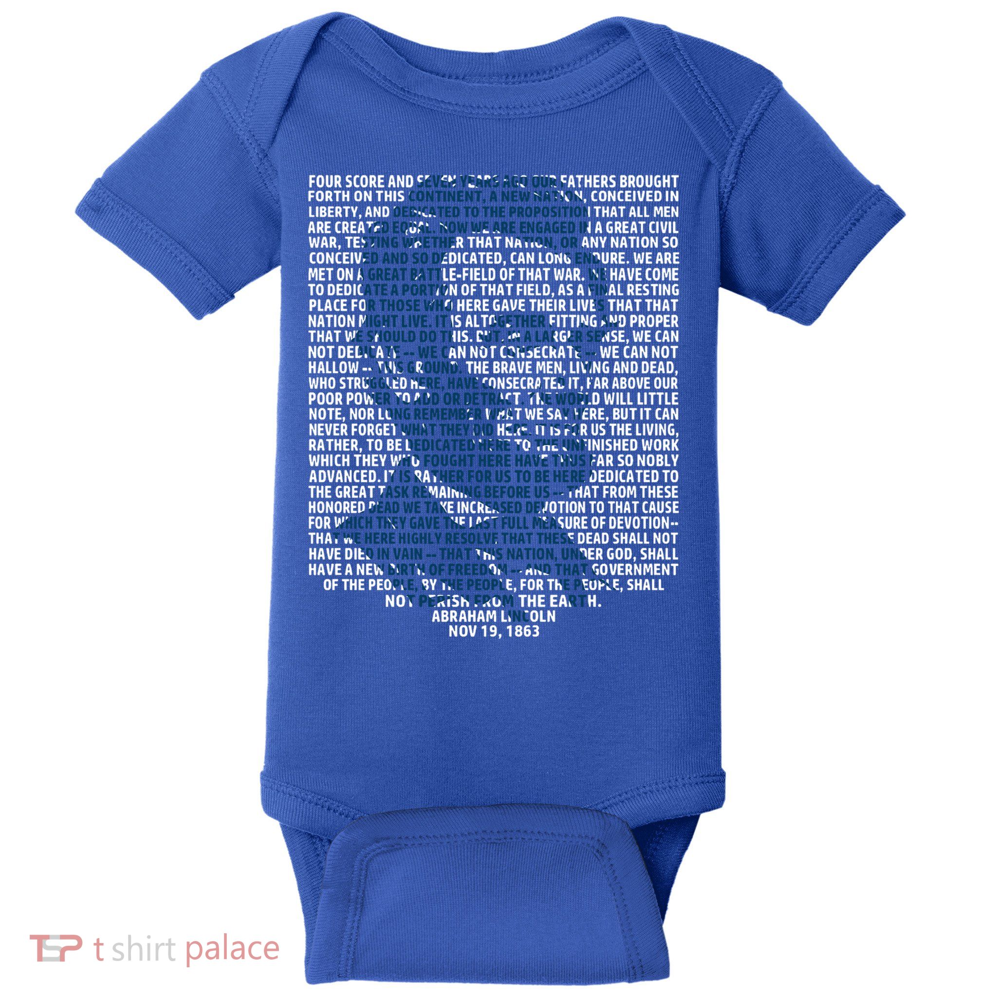 Abraham Lincoln Gettysburg Address Gift History Baby Bodysuit