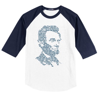 Abraham Lincoln Gettysburg Address Gift History Baseball Sleeve Shirt