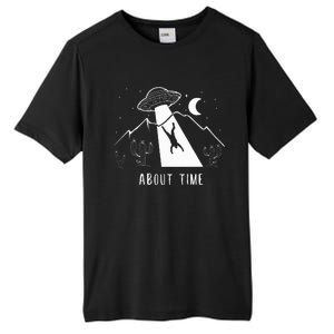 Alien Lover Gifts Ufo Abduction About Time Tall Fusion ChromaSoft Performance T-Shirt