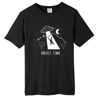 Alien Lover Gifts Ufo Abduction About Time Tall Fusion ChromaSoft Performance T-Shirt