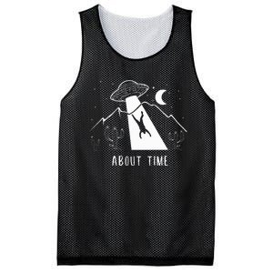 Alien Lover Gifts Ufo Abduction About Time Mesh Reversible Basketball Jersey Tank