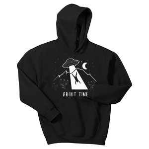 Alien Lover Gifts Ufo Abduction About Time Kids Hoodie