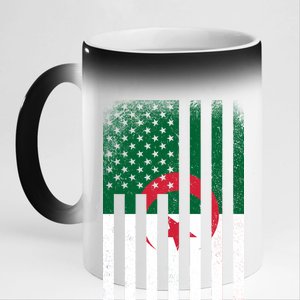 Algeria United States of America USA Flag 11oz Black Color Changing Mug