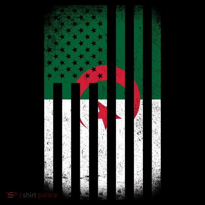 Algeria United States of America USA Flag Tall T-Shirt