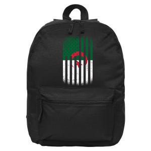 Algeria United States of America USA Flag 16 in Basic Backpack