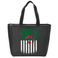 Algeria United States of America USA Flag Zip Tote Bag