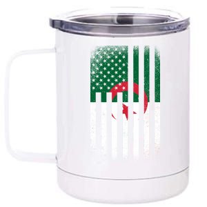 Algeria United States of America USA Flag 12 oz Stainless Steel Tumbler Cup