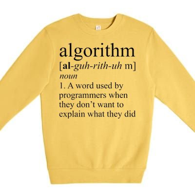 Algorithm Definition Premium Crewneck Sweatshirt