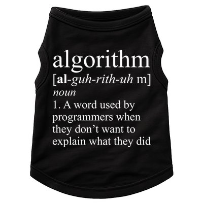 Algorithm Definition Doggie Tank