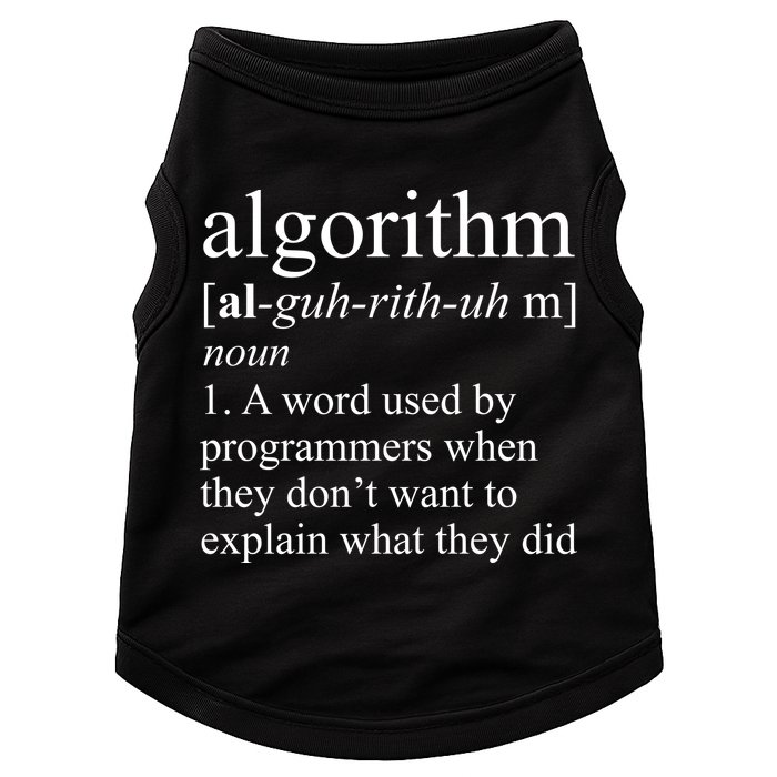 Algorithm Definition Doggie Tank