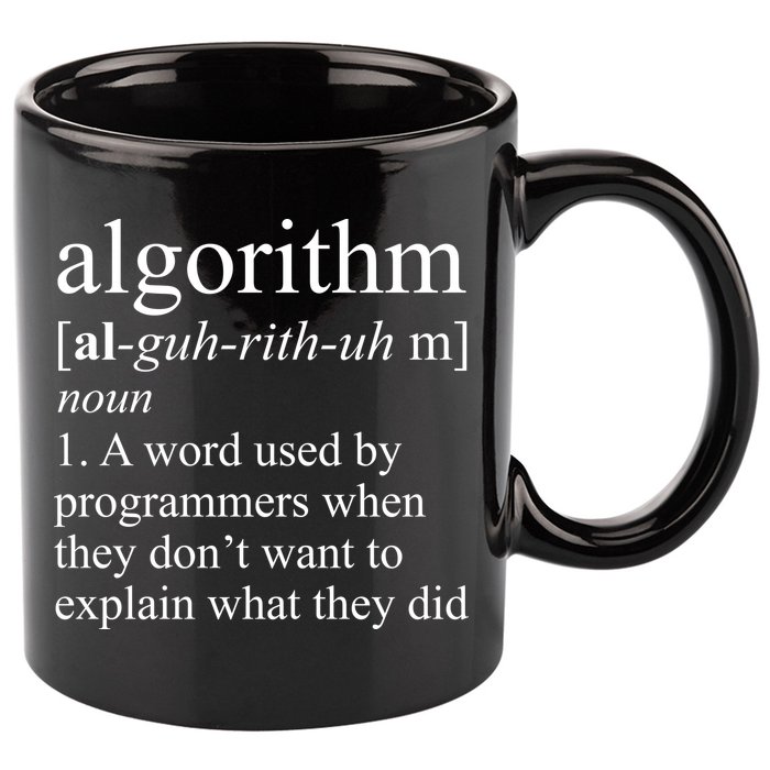 Algorithm Definition 11oz C Handle Ceramic Mug