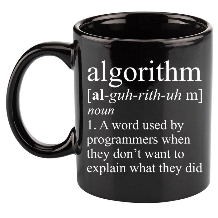 Algorithm Definition 11oz C Handle Ceramic Mug