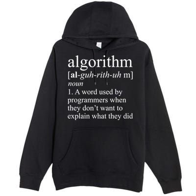 Algorithm Definition Premium Pullover Hoodie