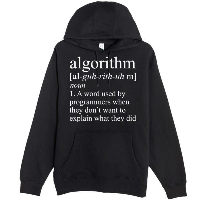 Algorithm Definition Premium Pullover Hoodie