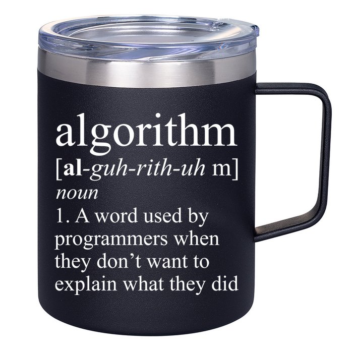 Algorithm Definition 12oz Stainless Steel Coffee Mug