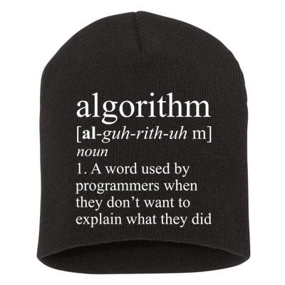 Algorithm Definition Short Acrylic Beanie