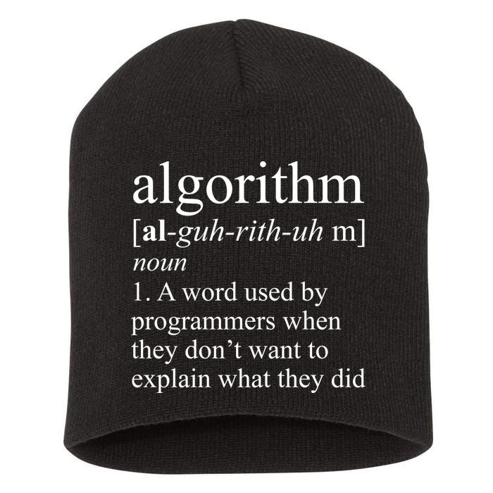 Algorithm Definition Short Acrylic Beanie