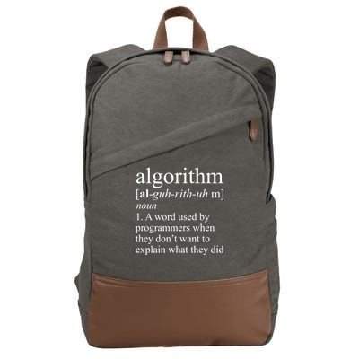 Algorithm Definition Cotton Canvas Backpack