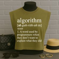 Algorithm Definition Garment-Dyed Women's Muscle Tee