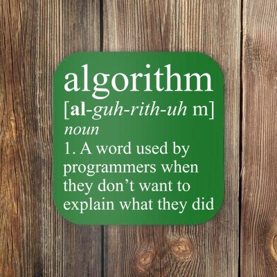 Algorithm Definition Coaster