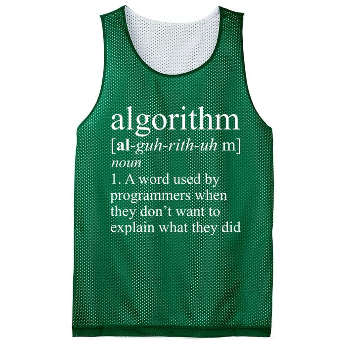 Algorithm Definition Mesh Reversible Basketball Jersey Tank