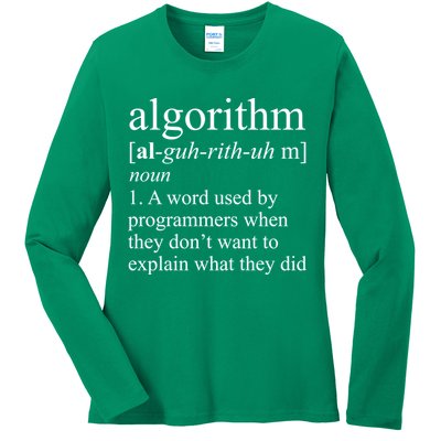 Algorithm Definition Ladies Long Sleeve Shirt