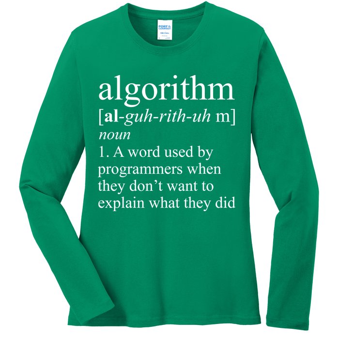 Algorithm Definition Ladies Long Sleeve Shirt