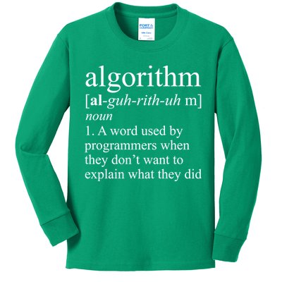Algorithm Definition Kids Long Sleeve Shirt