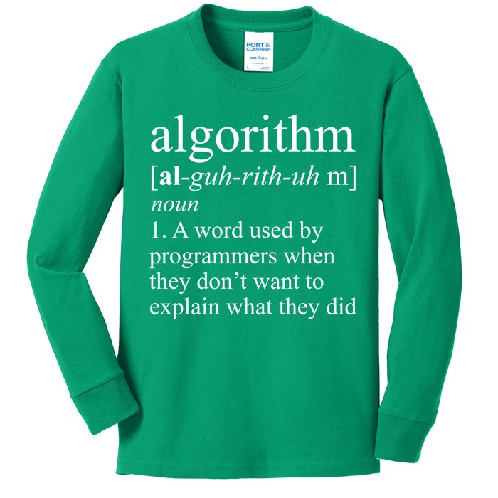 Algorithm Definition Kids Long Sleeve Shirt