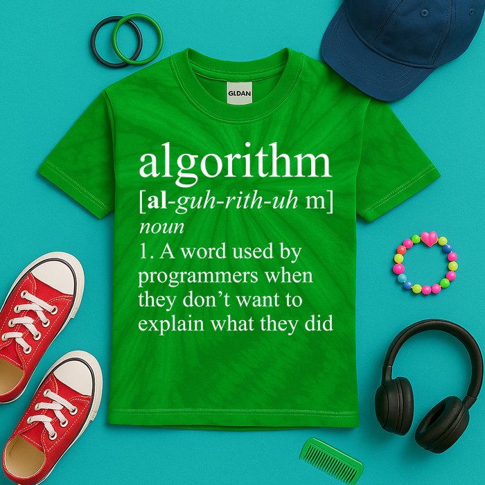 Algorithm Definition Kids Tie-Dye T-Shirt