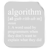 Algorithm Definition Permanent Decal Sticker