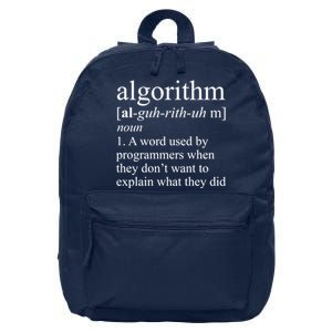 Algorithm Definition 16 in Basic Backpack