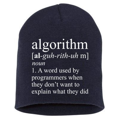 Algorithm Definition Short Acrylic Beanie