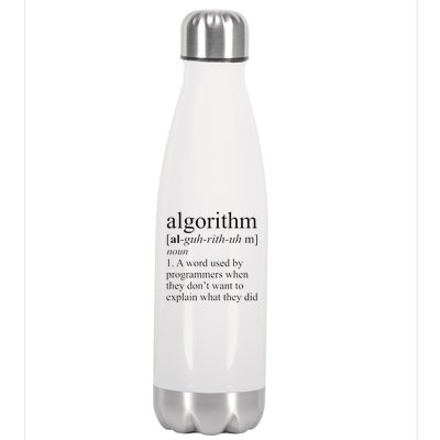 Algorithm Definition Stainless Steel Insulated Water Bottle