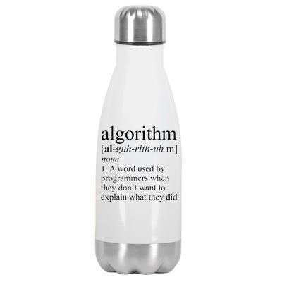 Algorithm Definition Stainless Steel Insulated Water Bottle