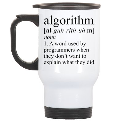 Algorithm Definition Stainless Steel Travel Mug