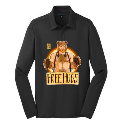 Adam Likes Hugs Bear Pride Ginger Edition Silk Touch Performance Long Sleeve Polo