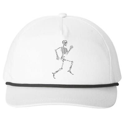 Anatomy Labels Human Skeleton Running Bone Names For Geeks Snapback Five-Panel Rope Hat