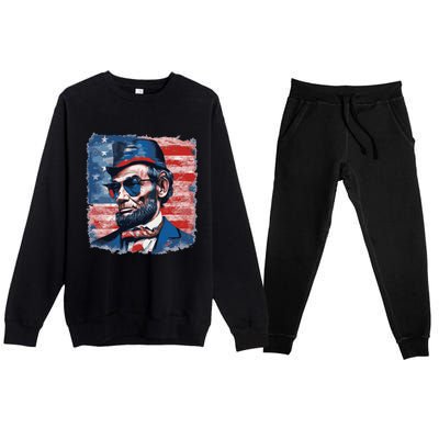 Abraham Lincoln Honest Abe Patriot Premium Crewneck Sweatsuit Set