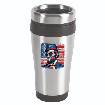 Abraham Lincoln Honest Abe Patriot 16oz Travel Tumbler