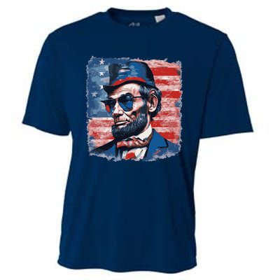 Abraham Lincoln Honest Abe Patriot Cooling Performance Crew T-Shirt