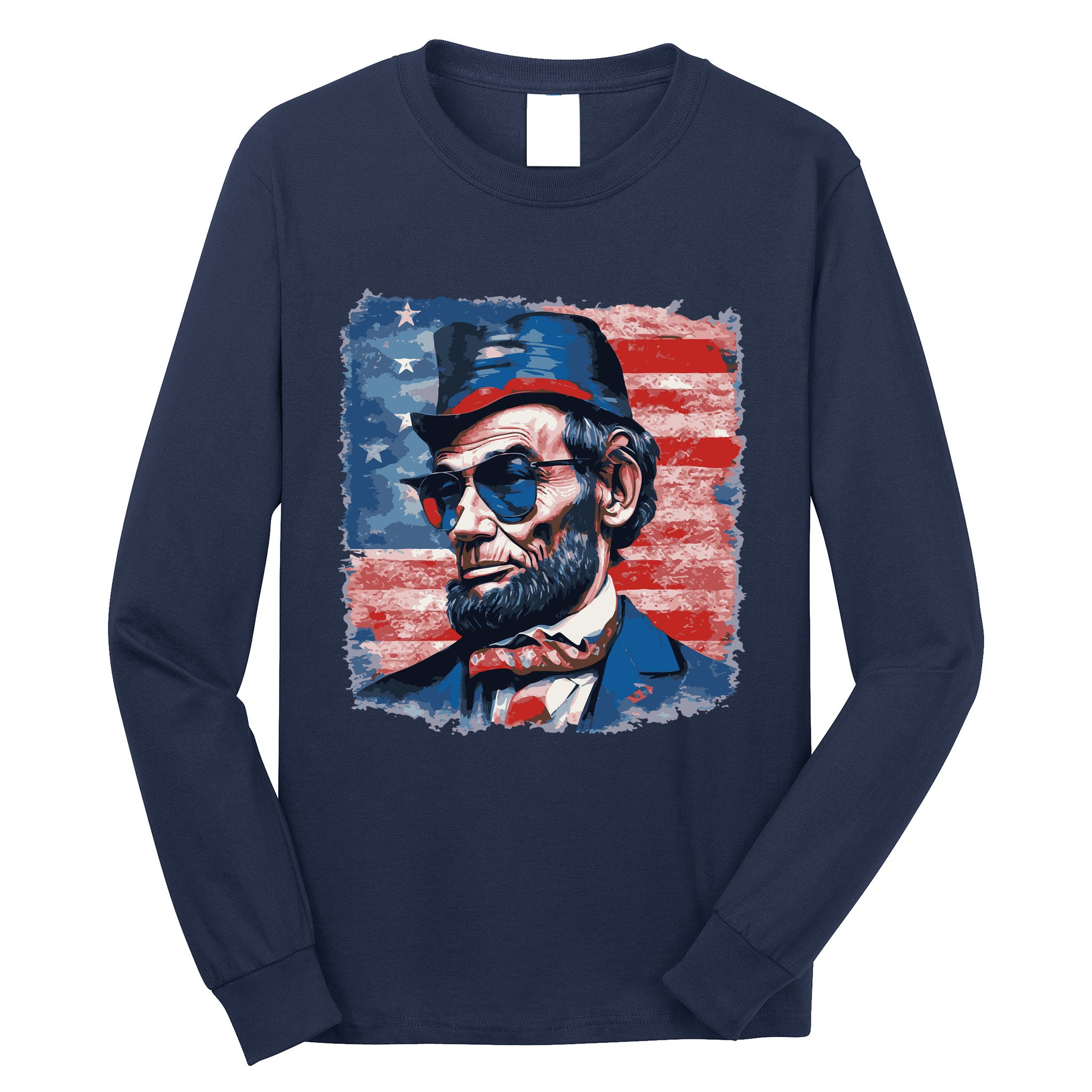 Abraham Lincoln Honest Abe Patriot Long Sleeve Shirt