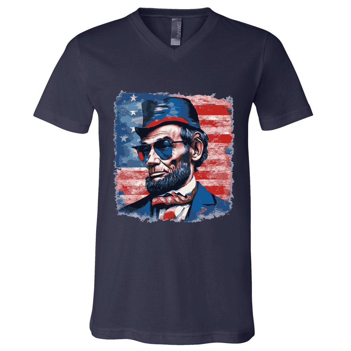 Abraham Lincoln Honest Abe Patriot V-Neck T-Shirt