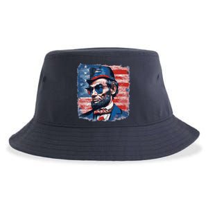 Abraham Lincoln Honest Abe Patriot Sustainable Bucket Hat