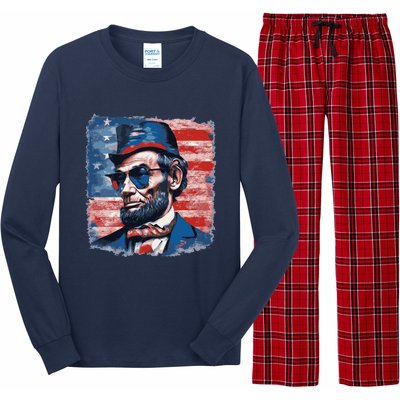 Abraham Lincoln Honest Abe Patriot Long Sleeve Pajama Set