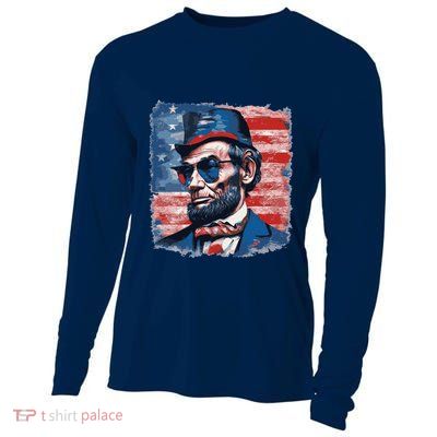 Abraham Lincoln Honest Abe Patriot Cooling Performance Long Sleeve Crew
