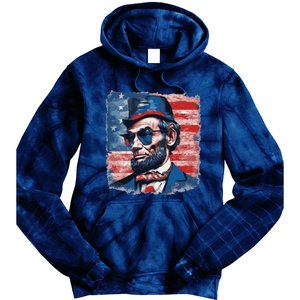 Abraham Lincoln Honest Abe Patriot Tie Dye Hoodie