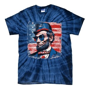 Abraham Lincoln Honest Abe Patriot Tie-Dye T-Shirt