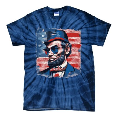 Abraham Lincoln Honest Abe Patriot Tie-Dye T-Shirt