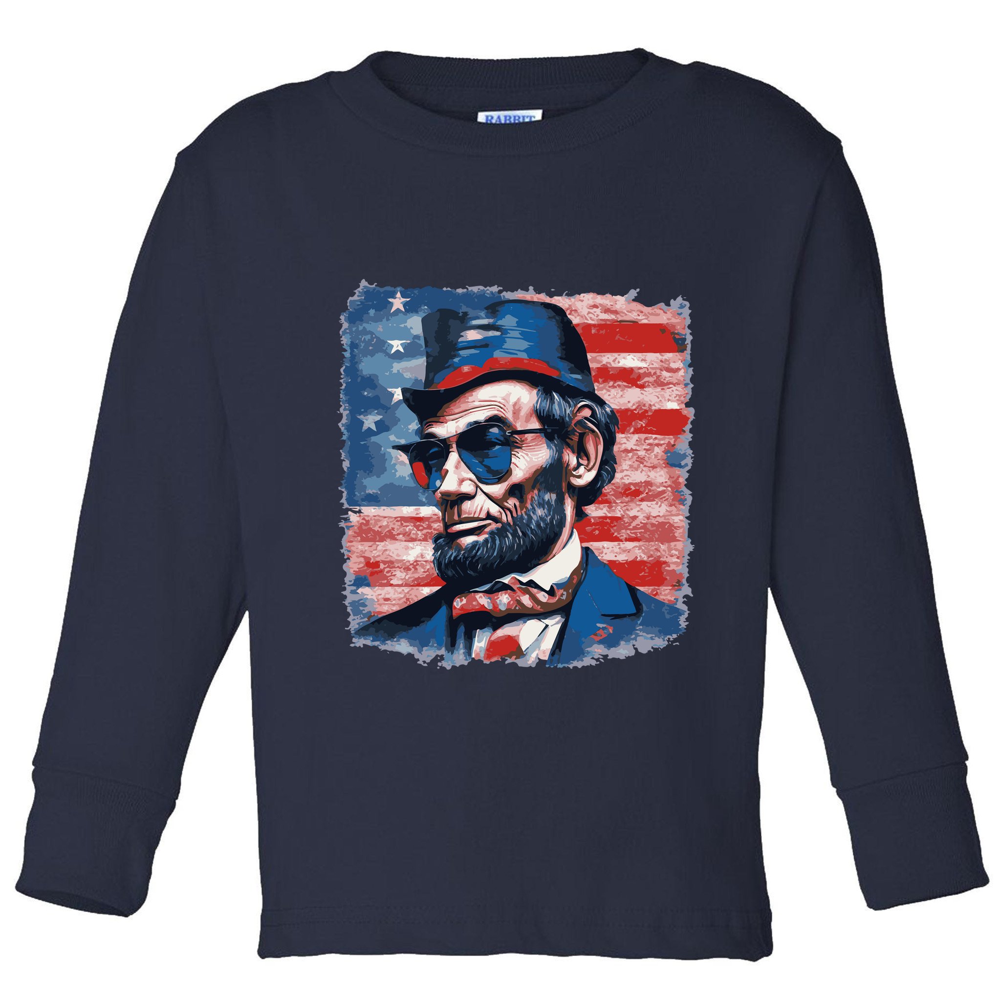 Abraham Lincoln Honest Abe Patriot Toddler Long Sleeve Shirt